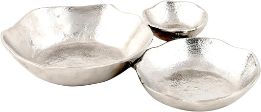 Cruiser’s Caché | Cluster of Small Serving Bowls with Silver Nickel Finish