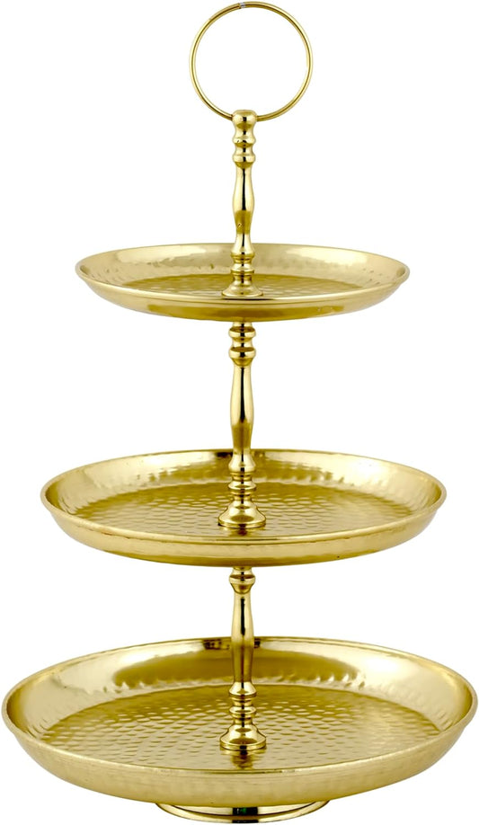 Cruiser’s Caché | Jaipur 3-Tiered 18" Metal Serving Stand