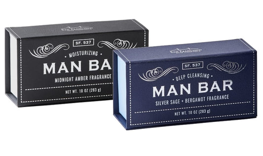 San Francisco Soap Company Man Bar Set of 2 10 oz. Soap Bars (Amber / Sage)