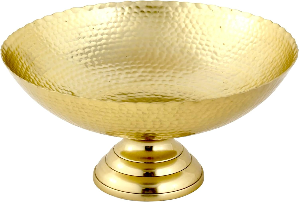 Cruiser’s Caché | Jaipur 12" Round Metal Pedestal Bowl