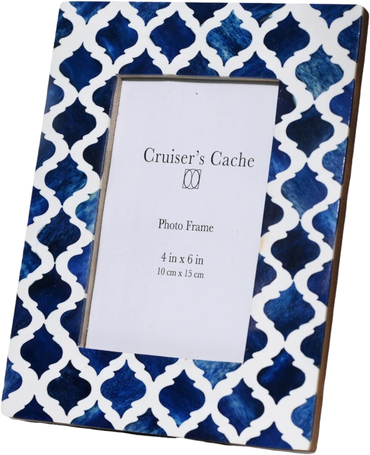 Cruiser’s Caché | Moroccan-Inspired Trellis Photo Frame with Natural Bone