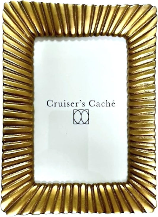 Cruiser’s Caché | Verona Picture Frame l Cast Aluminum | Gold Finish