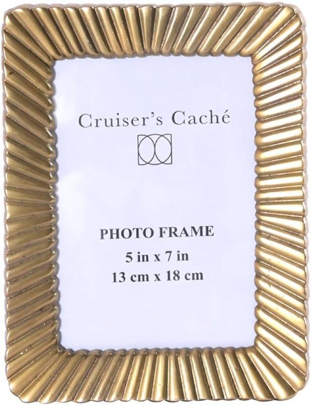 Cruiser’s Caché | Verona Picture Frame l Cast Aluminum | Gold Finish